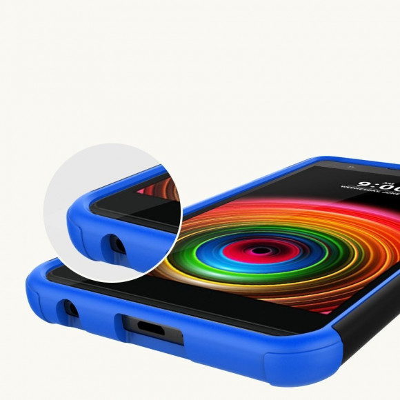 Чехол Hybrid Armor для LG X Power K220DS (черный + голубой)