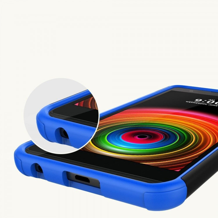 Чехол Hybrid Armor для LG X Power K220DS (черный + голубой)