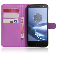 Чехол с визитницей для Motorola Moto Z (фиолетовый)