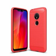 Чехол-накладка Carbon Fibre для Motorola Moto G7 Play (красный) Чехол-накладка Carbon Fibre для Motorola Moto G7 Play (красный)