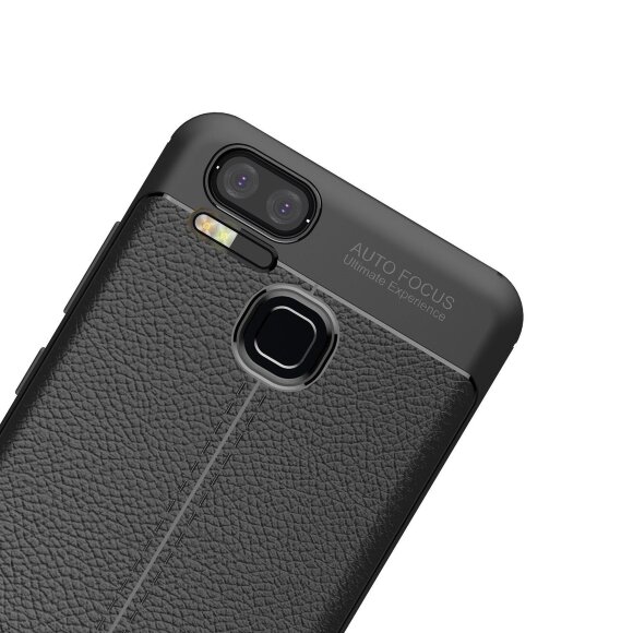 Чехол-накладка Litchi Grain для Asus Zenfone 3 Zoom ZE553KL (черный)