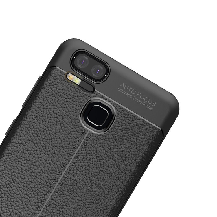 Чехол-накладка Litchi Grain для Asus Zenfone 3 Zoom ZE553KL (черный)