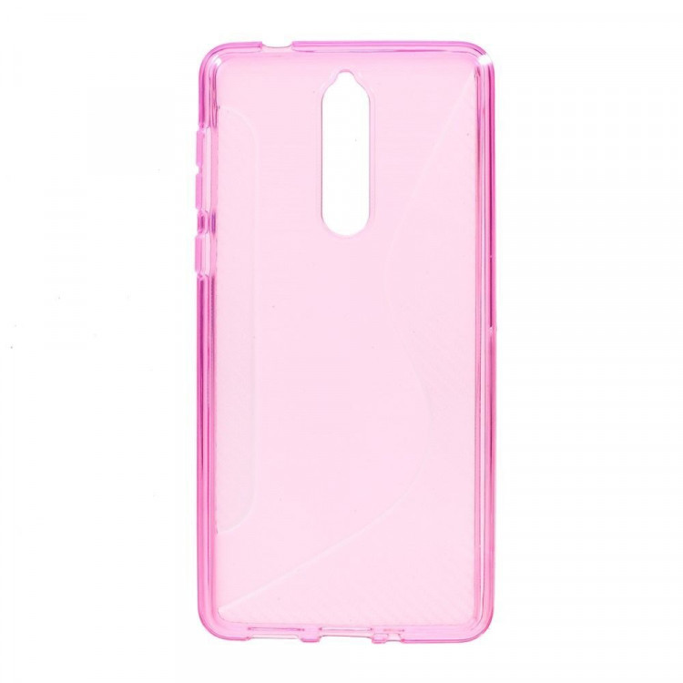 Нескользящий чехол для Nokia 8 (малиновый)