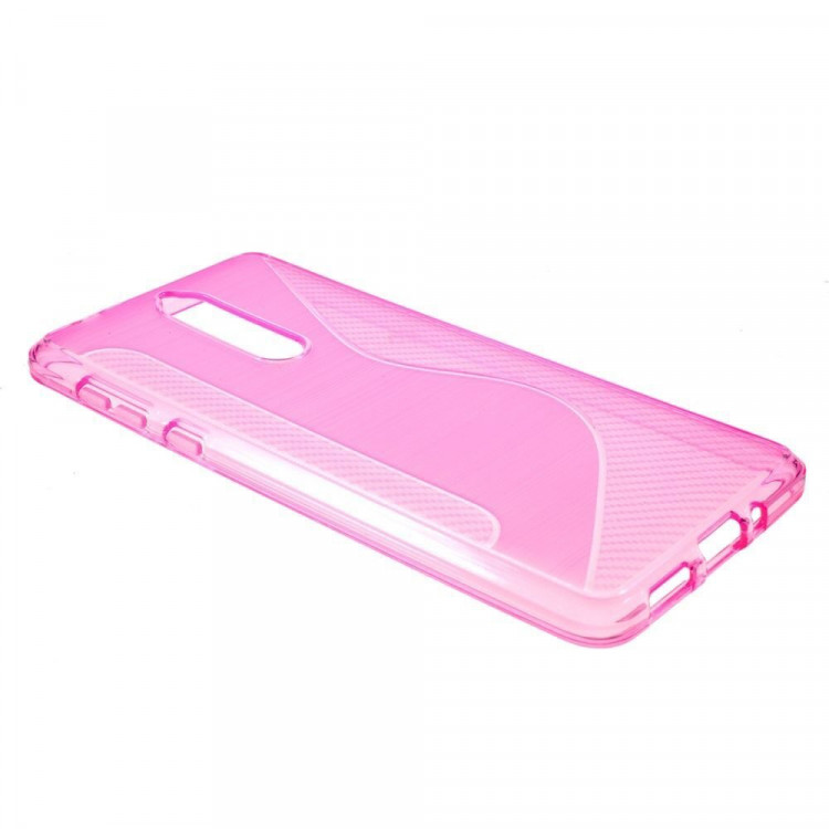 Нескользящий чехол для Nokia 8 (малиновый)