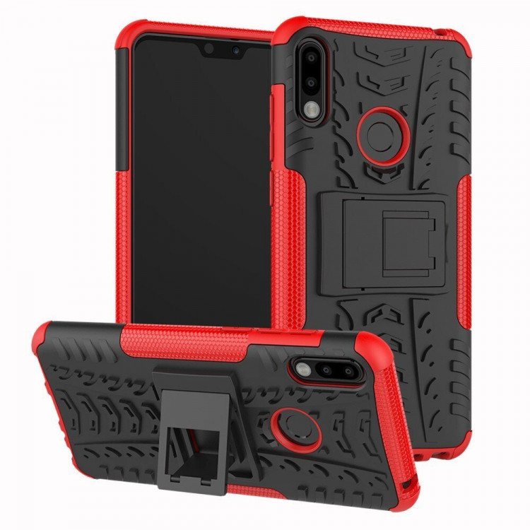 Чехол Hybrid Armor для ASUS Zenfone Max Pro (M2) ZB631KL (черный + красный)