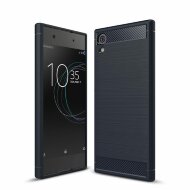 Чехол-накладка Carbon Fibre для Sony Xperia XA1 (темно-синий)