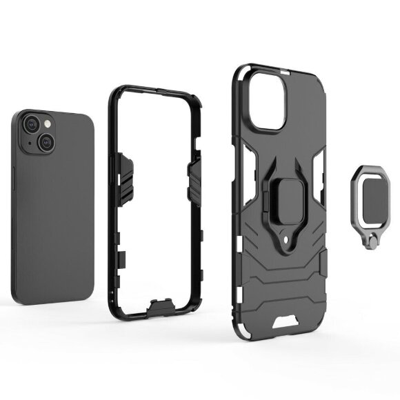 Чехол Armor Ring Holder для iPhone 14 (красный) Чехол Armor Ring Holder для iPhone 14 (красный)