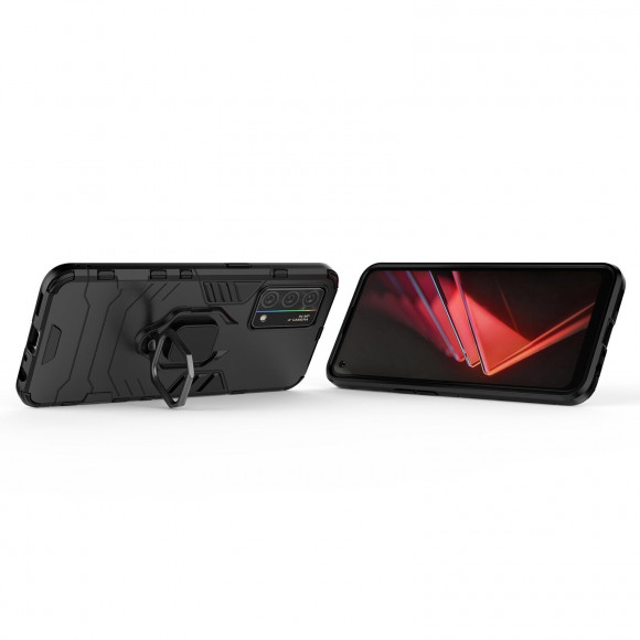 Чехол Armor Ring Holder для Realme GT Master Edition (черный) Чехол Armor Ring Holder для Realme GT Master Edition (черный)