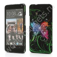Пластиковый чехол Colorful Butterfly Design для HTC One M7 Пластиковый чехол Colorful Butterfly Design для HTC One M7