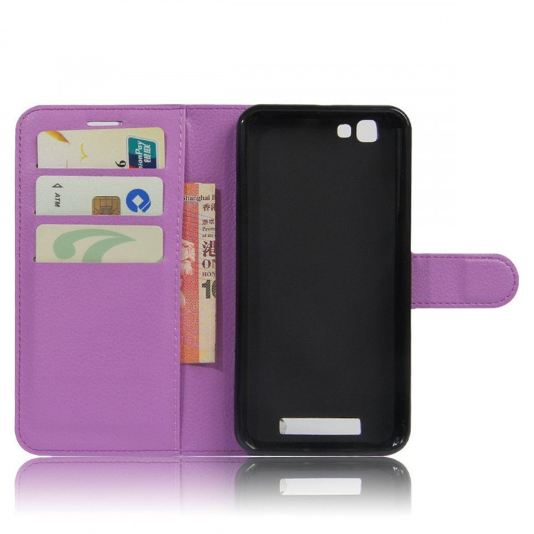 Чехол с визитницей для ZTE Blade A610 (фиолетовый)