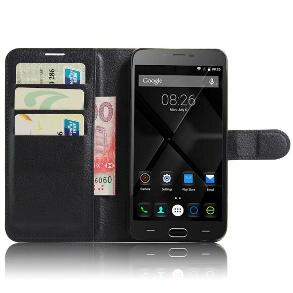Чехол с визитницей для DOOGEE Y200 (черный) Чехол с визитницей для DOOGEE Y200 (черный)
