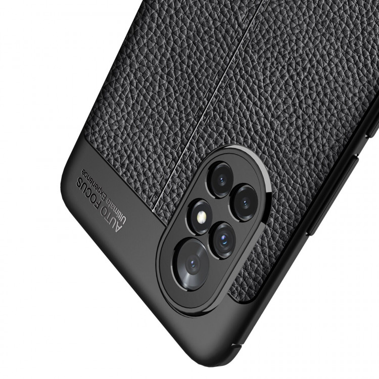 Чехол-накладка Litchi Grain для HUAWEI nova 8 (черный)