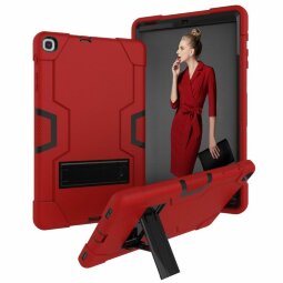 Гибридный TPU чехол для Samsung Galaxy Tab A 10.1 (2019) SM-T510 / SM-T515 (красный + черный)