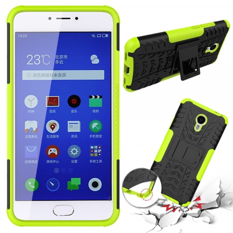 Чехол Hybrid Armor для Meizu M3 Note (черный + зеленый)