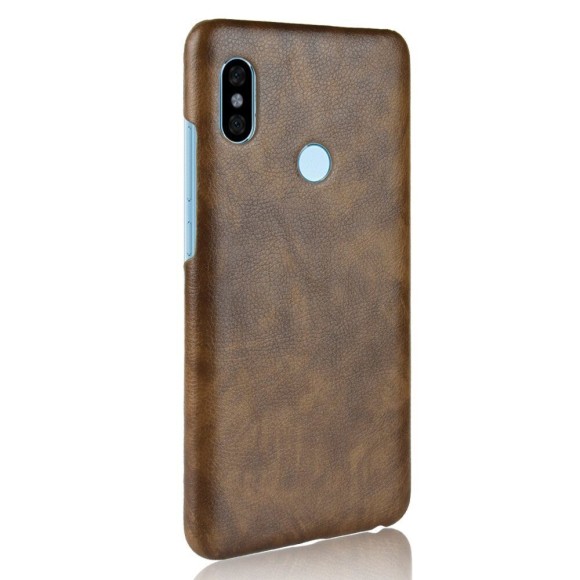 Чехол Litchi Texture для Xiaomi Redmi Note 5 / 5 Pro (коричневый)