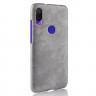 Кожаная накладка-чехол Litchi Texture для Xiaomi Redmi Note 7 / Redmi Note 7 Pro (серый)