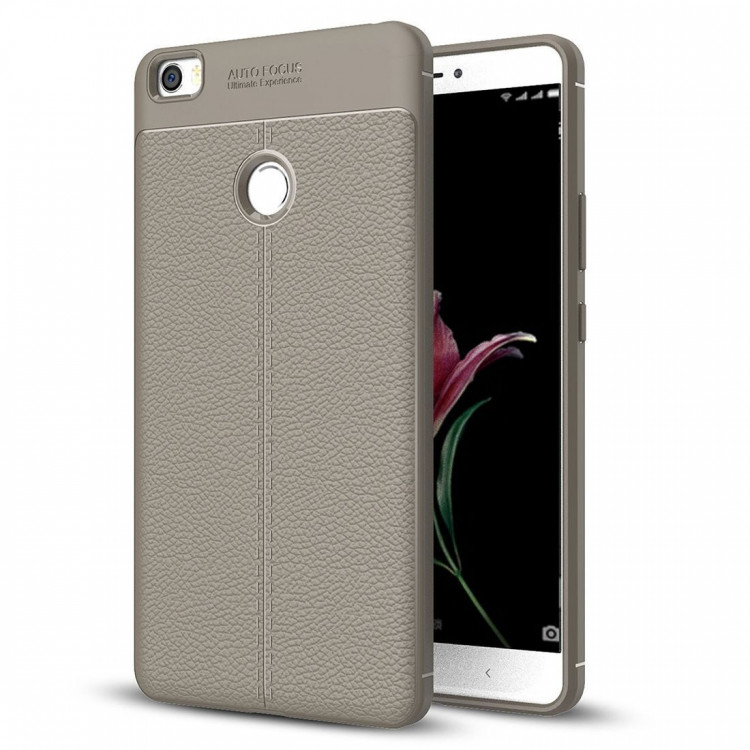 Чехол-накладка Litchi Grain для Xiaomi Mi Max (серый)