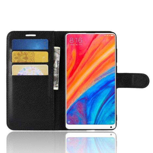 Чехол с визитницей для Xiaomi Mi Mix 2s (черный) Чехол с визитницей для Xiaomi Mi Mix 2s (черный)