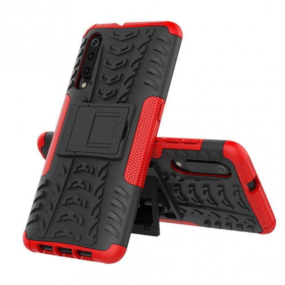 Чехол Hybrid Armor для Xiaomi Mi 9 (черный + красный) Чехол Hybrid Armor для Xiaomi Mi 9 (черный + красный)