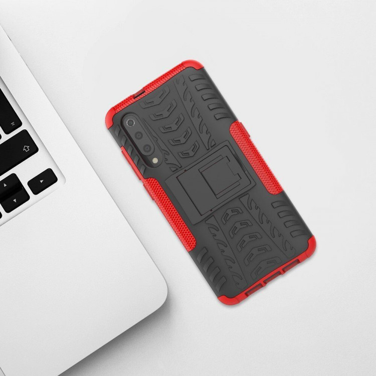 Чехол Hybrid Armor для Xiaomi Mi 9 (черный + красный)