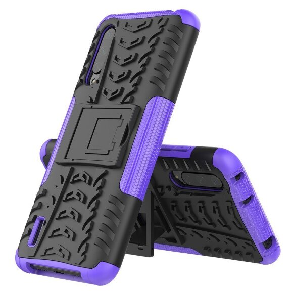 Чехол Hybrid Armor для Xiaomi Mi CC9 / Xiaomi Mi 9 Lite (черный + фиолетовый)