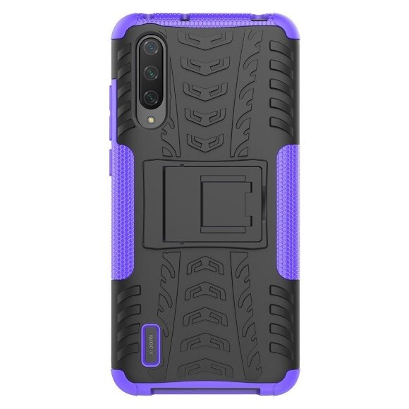 Чехол Hybrid Armor для Xiaomi Mi CC9 / Xiaomi Mi 9 Lite (черный + фиолетовый)