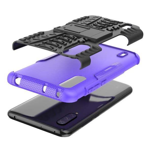 Чехол Hybrid Armor для Xiaomi Mi CC9 / Xiaomi Mi 9 Lite (черный + фиолетовый)