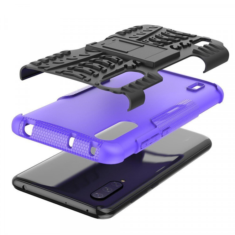 Чехол Hybrid Armor для Xiaomi Mi CC9 / Xiaomi Mi 9 Lite (черный + фиолетовый)