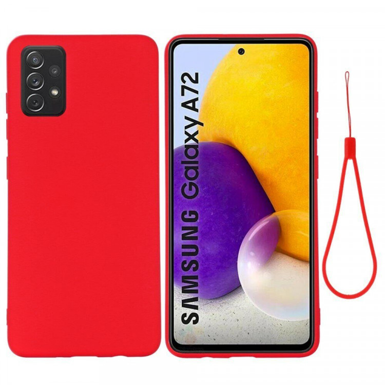 Силиконовый чехол Mobile Shell для Samsung Galaxy A72 (красный)