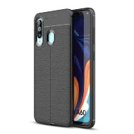 Чехол-накладка Litchi Grain для Samsung Galaxy A60 / Galaxy M40 (черный)