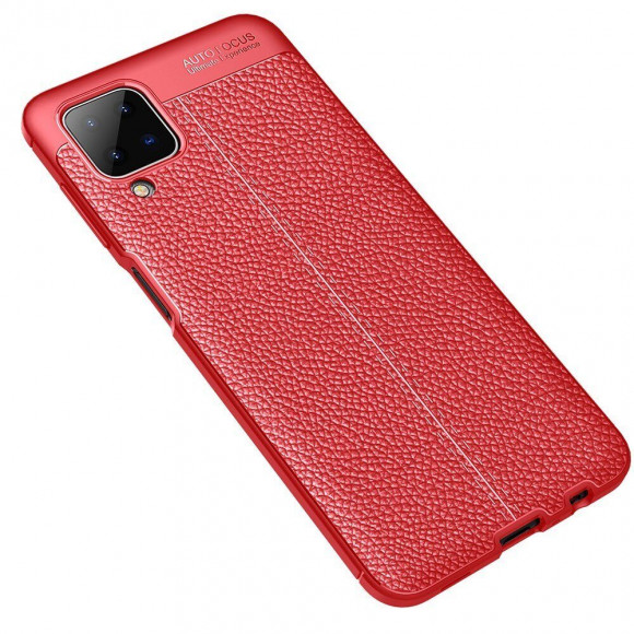Чехол-накладка Litchi Grain для Samsung Galaxy A12 (красный) Чехол-накладка Litchi Grain для Samsung Galaxy A12 (красный)