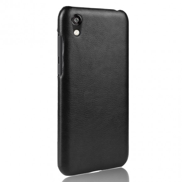 Кожаная накладка-чехол для Huawei Y5 (2019) / Honor 8S (черный)
