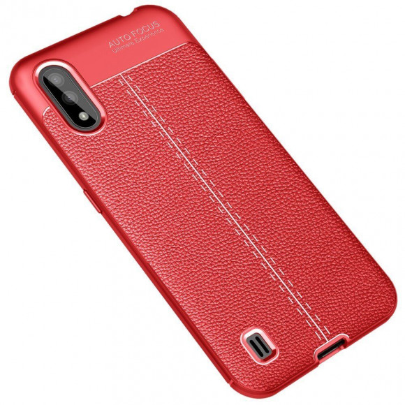Чехол-накладка Litchi Grain для Samsung Galaxy M01 (красный) Чехол-накладка Litchi Grain для Samsung Galaxy M01 (красный)