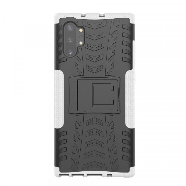 Чехол Hybrid Armor для Samsung Galaxy Note 10+ (Plus) (черный + белый)