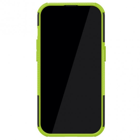 Чехол Hybrid Armor для iPhone 14 Pro Max (черный + зеленый)