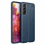 Чехол-накладка Litchi Grain для Samsung Galaxy S21 FE (темно-синий) Чехол-накладка Litchi Grain для Samsung Galaxy S21 FE (темно-синий)
