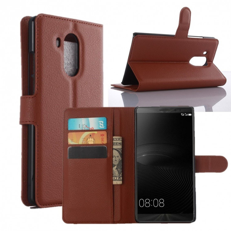 Чехол с визитницей для Huawei Mate 8 (коричневый)