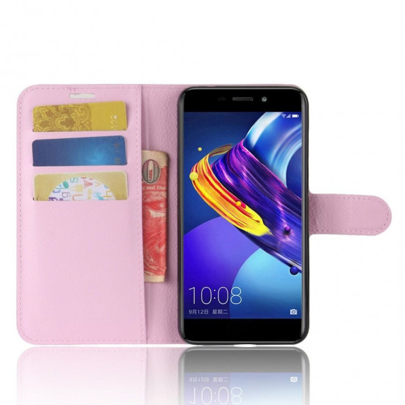 Чехол с визитницей для Huawei Honor 6C Pro / V9 Play (розовый)