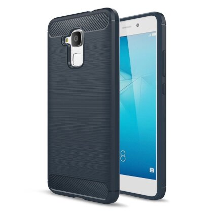 Чехол-накладка Carbon Fibre для Huawei Honor 5c (темно-синий)