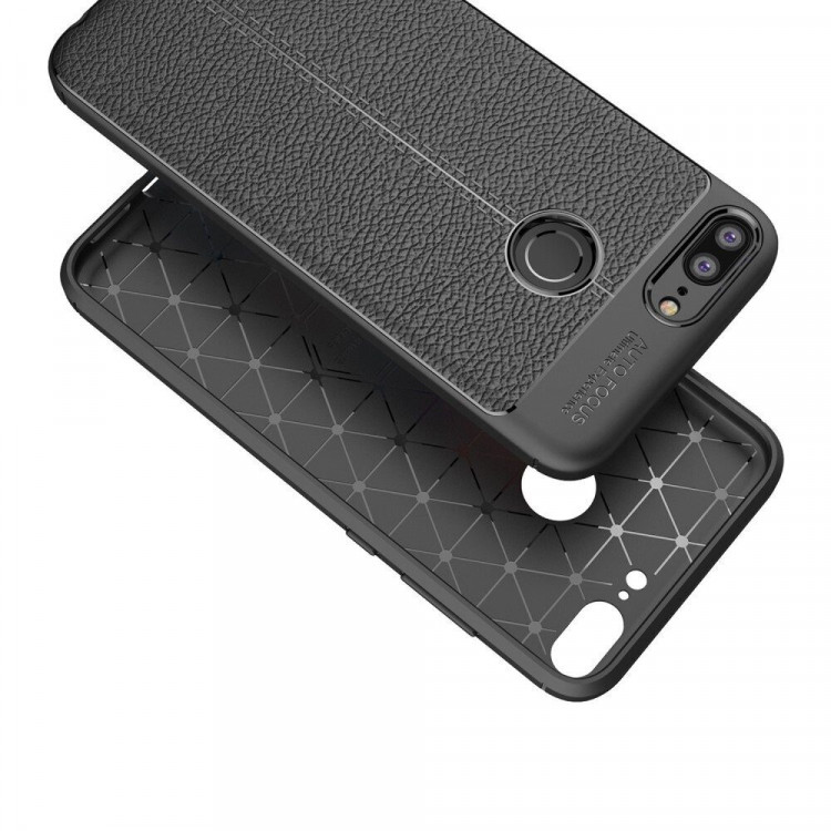 Чехол-накладка Litchi Grain для Huawei Honor 9i / Honor 9N (красный)