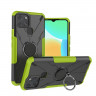 Чехол Armor Shockproof Ring Holder для Infinix Smart 6 (черный + зеленый)
