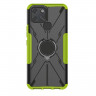 Чехол Armor Shockproof Ring Holder для Infinix Smart 6 (черный + зеленый)