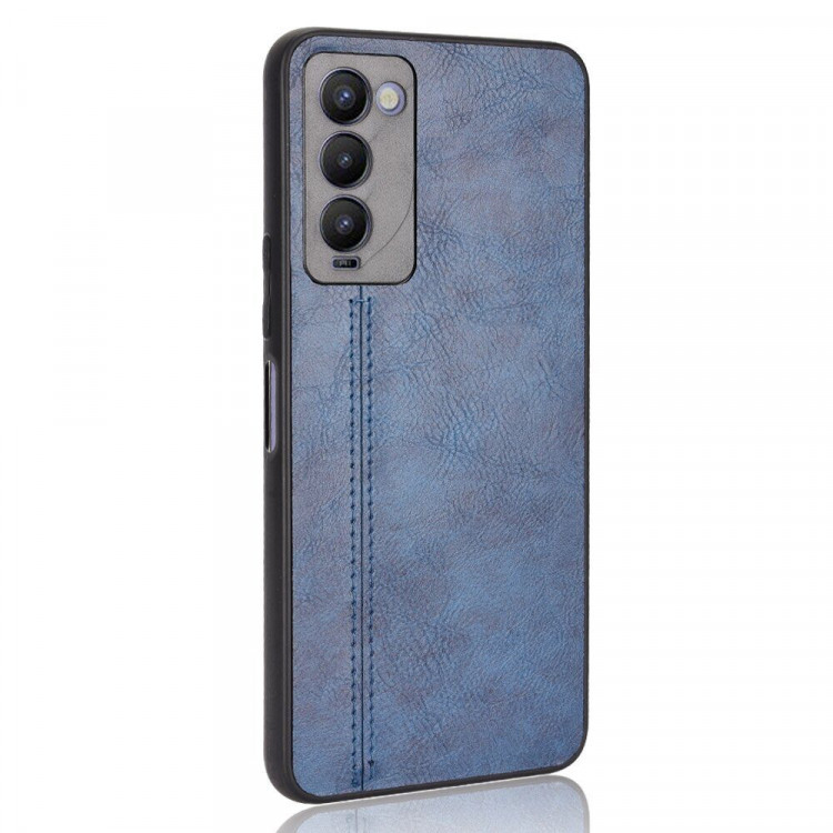 Чехол из экокожи для Tecno Camon 18 / Camon 18 P (синий)