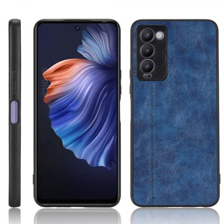 Чехол из экокожи для Tecno Camon 18 / Camon 18 P (синий)