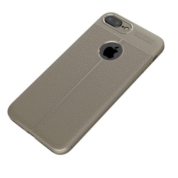 Чехол-накладка Litchi Grain для iPhone 8 Plus / iPhone 7 Plus (серый) Чехол-накладка Litchi Grain для iPhone 8 Plus / iPhone 7 Plus (серый)