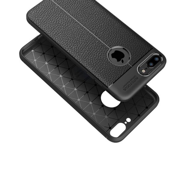 Чехол-накладка Litchi Grain для iPhone 8 Plus / iPhone 7 Plus (серый) Чехол-накладка Litchi Grain для iPhone 8 Plus / iPhone 7 Plus (серый)