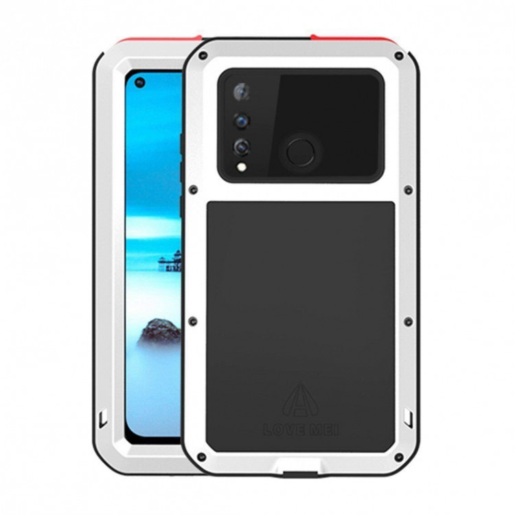 Гибридный чехол LOVE MEI для Huawei nova 4 (белый)