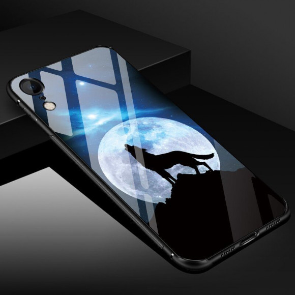 Чехол-накладка для iPhone XR (Night Along Wolf)