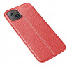 Чехол-накладка Litchi Grain для iPhone 13 mini (красный)