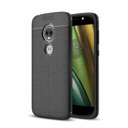 Чехол-накладка Litchi Grain для Motorola Moto E5 Play (черный)